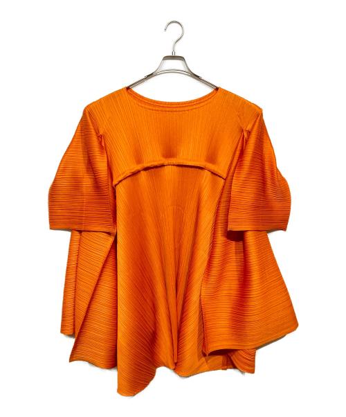 PLEATS PLEASE（プリーツプリーズ）PLEATS PLEASE (プリーツプリーズ) 変形ワンピース オレンジ サイズ:3の古着・服飾アイテム