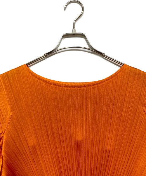 PLEATS PLEASE（プリーツプリーズ）PLEATS PLEASE (プリーツプリーズ) 変形ワンピース オレンジ サイズ:3の古着・服飾アイテム