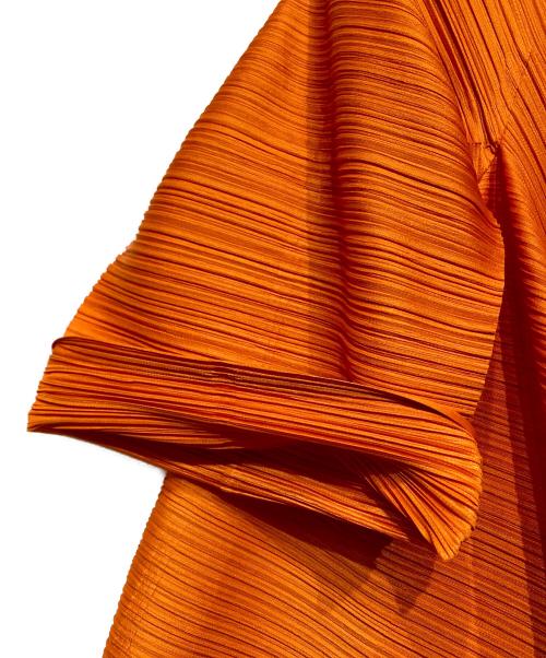 PLEATS PLEASE（プリーツプリーズ）PLEATS PLEASE (プリーツプリーズ) 変形ワンピース オレンジ サイズ:3の古着・服飾アイテム