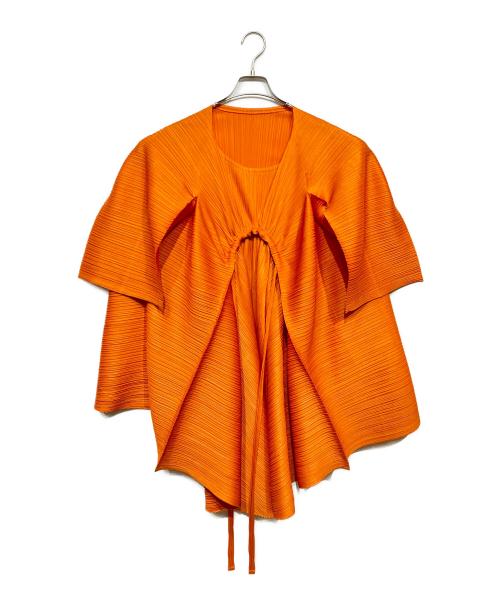 PLEATS PLEASE（プリーツプリーズ）PLEATS PLEASE (プリーツプリーズ) 変形ワンピース オレンジ サイズ:3の古着・服飾アイテム