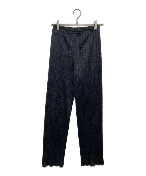 PLEATS PLEASE（プリーツプリーズ）PLEATS PLEASE (プリーツプリーズ) 二重構造メッシュパンツ ブラック サイズ:4の古着・服飾アイテム