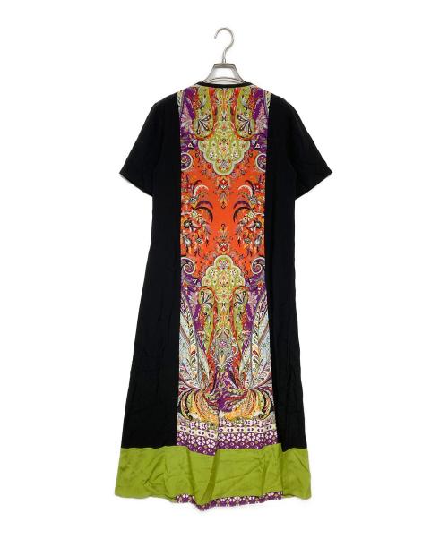 ETRO（エトロ）ETRO (エトロ) シルク半袖ワンピース ブラック サイズ:44の古着・服飾アイテム