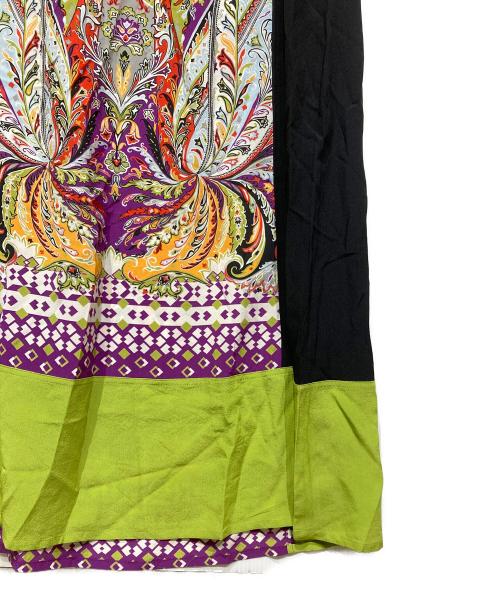ETRO（エトロ）ETRO (エトロ) シルク半袖ワンピース ブラック サイズ:44の古着・服飾アイテム