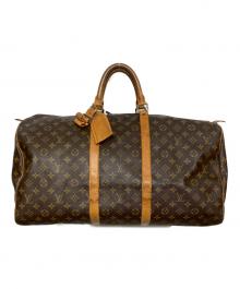 LOUIS VUITTON（ルイ ヴィトン）の古着「M41424 / キーポル55 トラベルバッグ」｜ブラウン