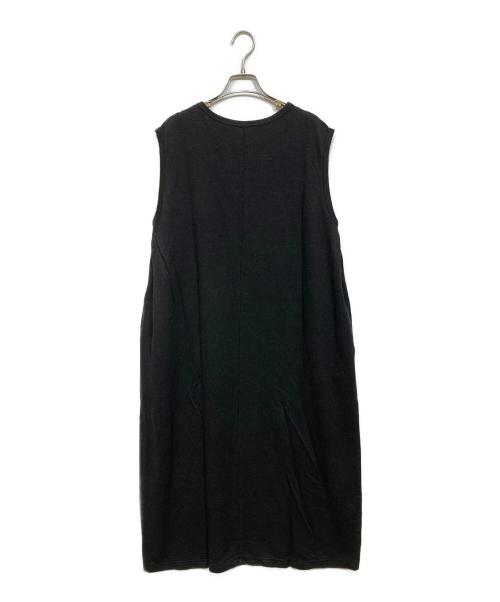 nest Robe（ネストローブ）nest Robe (ネストローブ) リネンインレー ノースリーブワンピース ブラック サイズ:Fの古着・服飾アイテム