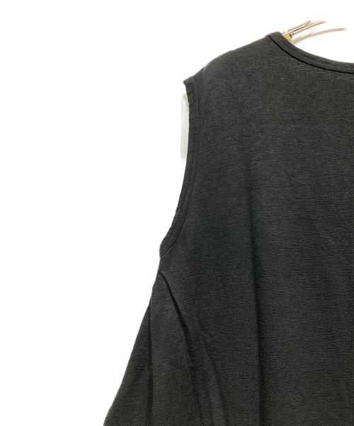 nest Robe（ネストローブ）nest Robe (ネストローブ) リネンインレー ノースリーブワンピース ブラック サイズ:Fの古着・服飾アイテム