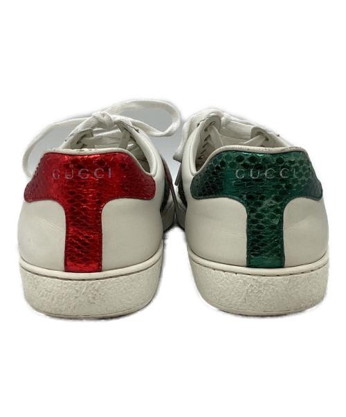GUCCI（グッチ）GUCCI (グッチ) BEE刺繍 エース シェリーライン ローカットスニーカー ホワイト サイズ:6 1/2の古着・服飾アイテム