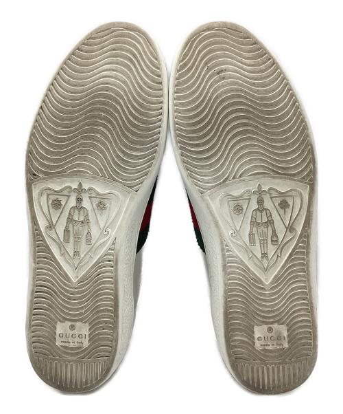 GUCCI（グッチ）GUCCI (グッチ) BEE刺繍 エース シェリーライン ローカットスニーカー ホワイト サイズ:6 1/2の古着・服飾アイテム