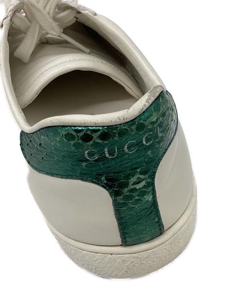 GUCCI（グッチ）GUCCI (グッチ) BEE刺繍 エース シェリーライン ローカットスニーカー ホワイト サイズ:6 1/2の古着・服飾アイテム