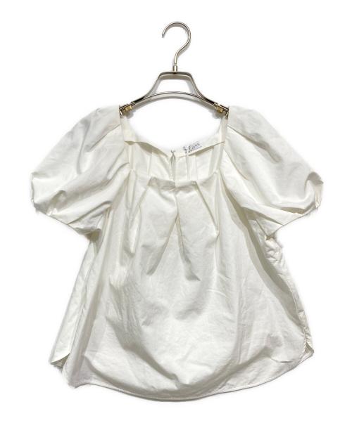 COLUMN（コラム）COLUMN (コラム) パフギャザーブラウス ホワイト サイズ:Sの古着・服飾アイテム