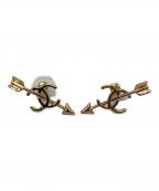 CHANELシャネル）の古着「ココマーク アロー ピアス」｜ゴールド
