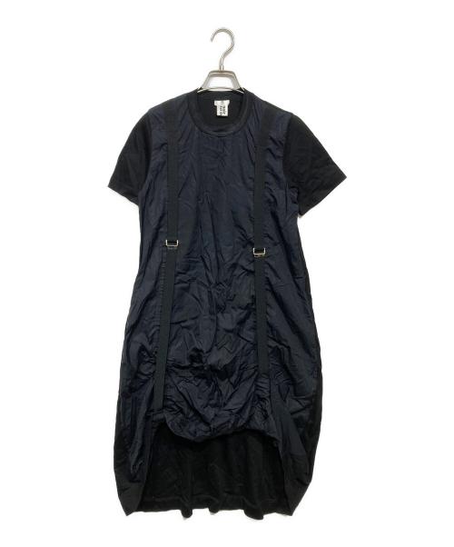 noir kei ninomiya（ノワール ケイ ニノミヤ）noir kei ninomiya (ノワール ケイ ニノミヤ) DRESS WITH ADJUSTABLE LENGTH ワンピース ブラック サイズ:XSの古着・服飾アイテム