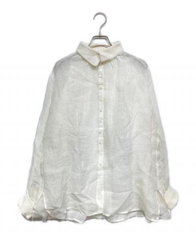 中古・古着通販】yunahica (ユナヒカ) リネンフリルブラウス ホワイト