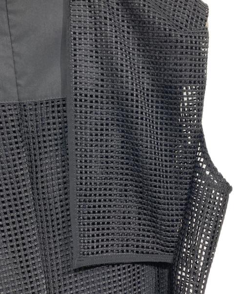 ANAYI（アナイ）ANAYI (アナイ) メッシュラッセルフレア袖 ワンピース ブラック サイズ:36の古着・服飾アイテム