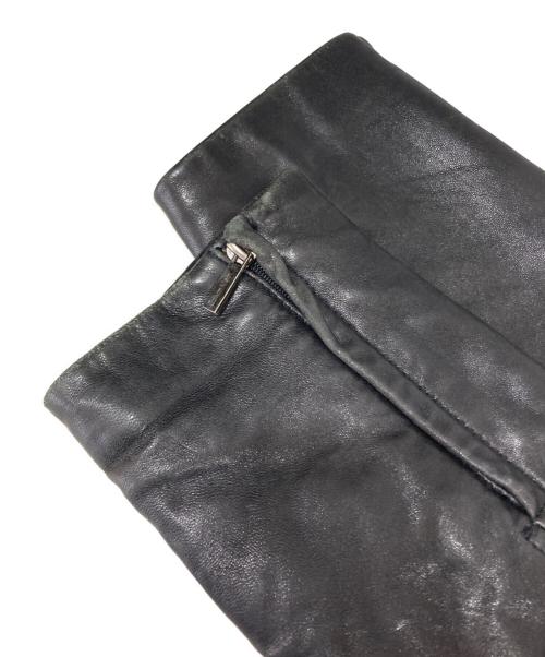 Calvin Klein（カルバンクライン）Calvin Klein (カルバンクライン) ハイネックレザーブルゾン ブラック サイズ:Mの古着・服飾アイテム