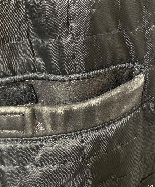 Calvin Klein（カルバンクライン）Calvin Klein (カルバンクライン) ハイネックレザーブルゾン ブラック サイズ:Mの古着・服飾アイテム