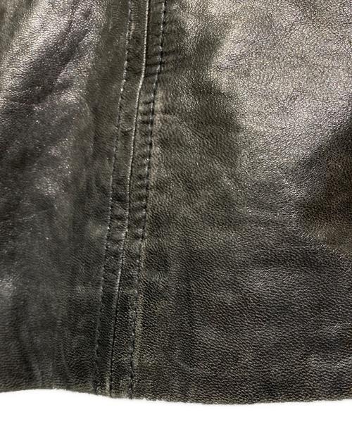 Calvin Klein（カルバンクライン）Calvin Klein (カルバンクライン) ハイネックレザーブルゾン ブラック サイズ:Mの古着・服飾アイテム