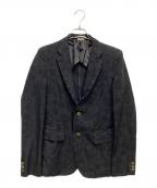 COMME des GARCONS HOMME PLUSコムデギャルソンオムプリュス）の古着「スカル柄テーラードジャケット」｜ブラック