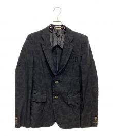 COMME des GARCONS HOMME PLUS（コムデギャルソンオムプリュス）の古着「スカル柄テーラードジャケット」｜ブラック