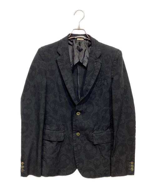 COMME des GARCONS HOMME PLUS（コムデギャルソンオムプリュス）COMME des GARCONS HOMME PLUS (コムデギャルソンオムプリュス) スカル柄テーラードジャケット ブラック サイズ:Sの古着・服飾アイテム