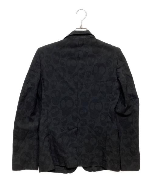 COMME des GARCONS HOMME PLUS（コムデギャルソンオムプリュス）COMME des GARCONS HOMME PLUS (コムデギャルソンオムプリュス) スカル柄テーラードジャケット ブラック サイズ:Sの古着・服飾アイテム