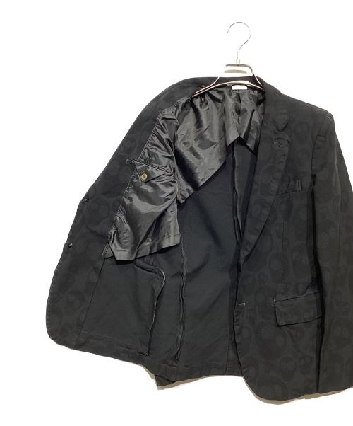 COMME des GARCONS HOMME PLUS（コムデギャルソンオムプリュス）COMME des GARCONS HOMME PLUS (コムデギャルソンオムプリュス) スカル柄テーラードジャケット ブラック サイズ:Sの古着・服飾アイテム