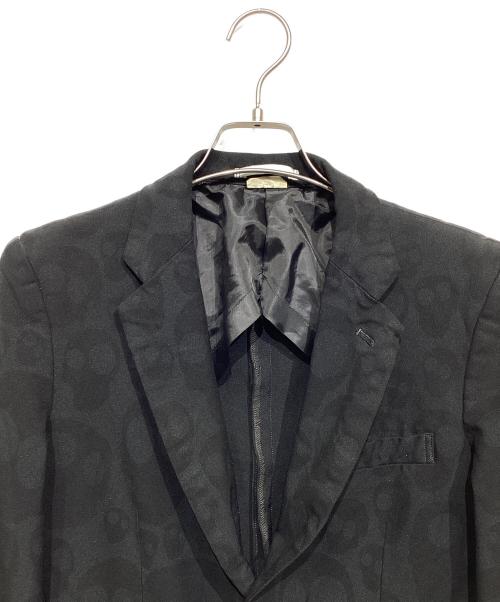 COMME des GARCONS HOMME PLUS（コムデギャルソンオムプリュス）COMME des GARCONS HOMME PLUS (コムデギャルソンオムプリュス) スカル柄テーラードジャケット ブラック サイズ:Sの古着・服飾アイテム