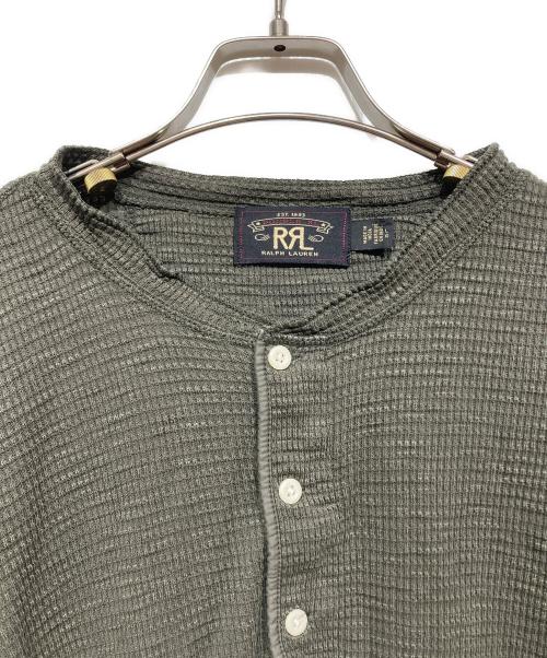 RRL（ダブルアールエル）RRL (ダブルアールエル) ヘンリーネックカットソー グリーン サイズ:Lの古着・服飾アイテム