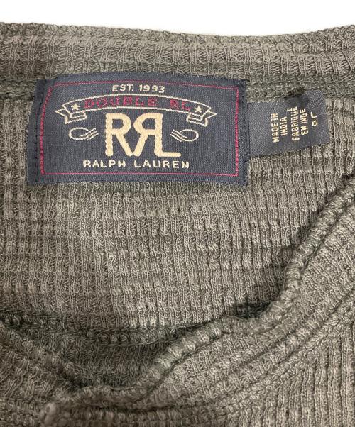 RRL（ダブルアールエル）RRL (ダブルアールエル) ヘンリーネックカットソー グリーン サイズ:Lの古着・服飾アイテム