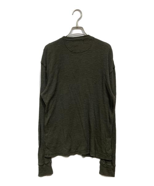 RRL（ダブルアールエル）RRL (ダブルアールエル) ヘンリーネックカットソー グリーン サイズ:Lの古着・服飾アイテム
