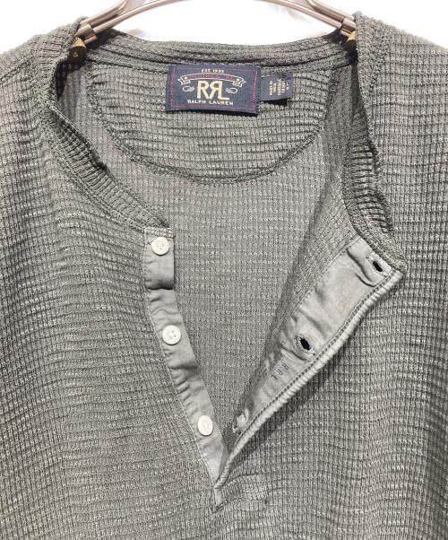 RRL（ダブルアールエル）RRL (ダブルアールエル) ヘンリーネックカットソー グリーン サイズ:Lの古着・服飾アイテム