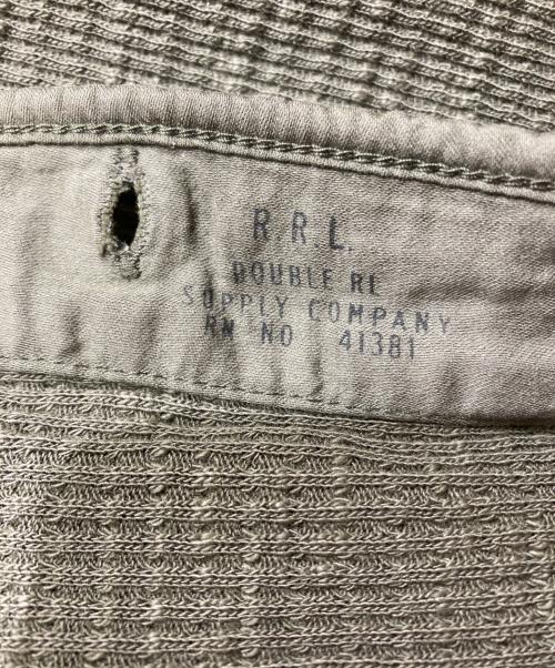 RRL（ダブルアールエル）RRL (ダブルアールエル) ヘンリーネックカットソー グリーン サイズ:Lの古着・服飾アイテム