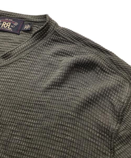 RRL（ダブルアールエル）RRL (ダブルアールエル) ヘンリーネックカットソー グリーン サイズ:Lの古着・服飾アイテム
