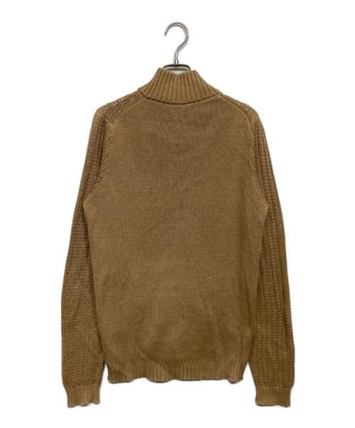 Zanone（ザノーネ）Zanone (ザノーネ) リネンコットンスタンドカラーカーディガン ブラウン サイズ:48の古着・服飾アイテム