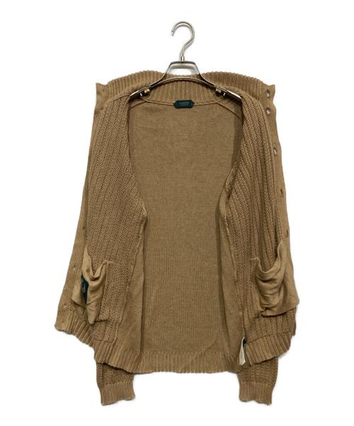 Zanone（ザノーネ）Zanone (ザノーネ) リネンコットンスタンドカラーカーディガン ブラウン サイズ:48の古着・服飾アイテム