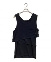 ALEXANDER WANG.T（アレキサンダーワンティー）の古着「レイヤードノースリーブカットソー」｜ブラック
