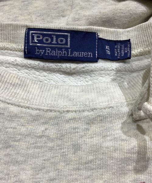 POLO RALPH LAUREN（ポロ・ラルフローレン）POLO RALPH LAUREN (ポロ・ラルフローレン) 染み込みプリントパーカー グレー サイズ:XLの古着・服飾アイテム