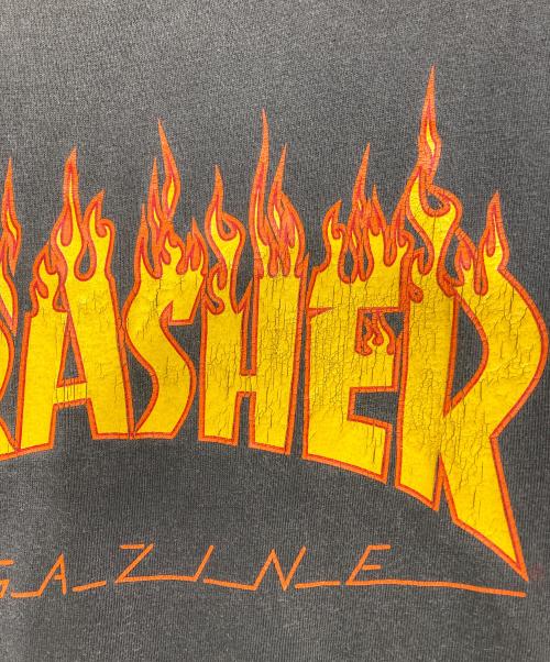 THRASHER（スラッシャー）THRASHER (スラッシャー) フレイムロゴTシャツ グレー サイズ:Mの古着・服飾アイテム