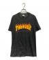 THRASHER（スラッシャー）の古着「フレイムロゴTシャツ」｜グレー