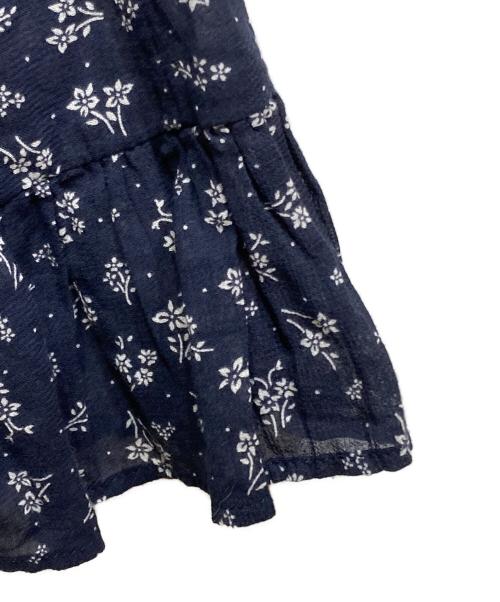 POLO RALPH LAUREN（ポロ・ラルフローレン）POLO RALPH LAUREN (ポロ・ラルフローレン) 花柄 カシュクールワンピース ネイビー×ホワイト サイズ:4の古着・服飾アイテム