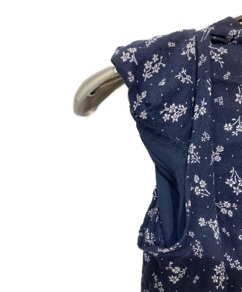 POLO RALPH LAUREN（ポロ・ラルフローレン）POLO RALPH LAUREN (ポロ・ラルフローレン) 花柄 カシュクールワンピース ネイビー×ホワイト サイズ:4の古着・服飾アイテム
