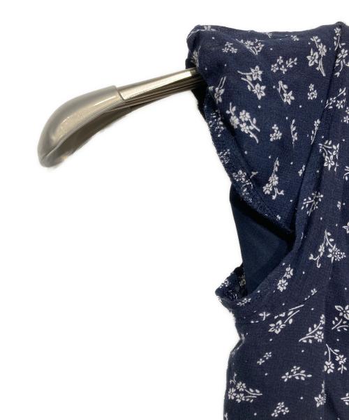 POLO RALPH LAUREN（ポロ・ラルフローレン）POLO RALPH LAUREN (ポロ・ラルフローレン) 花柄 カシュクールワンピース ネイビー×ホワイト サイズ:6の古着・服飾アイテム