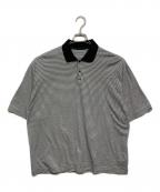SOPH.ソフ）の古着「ALBINI ORGANIC BORDER POLO」｜ホワイト×ブラック