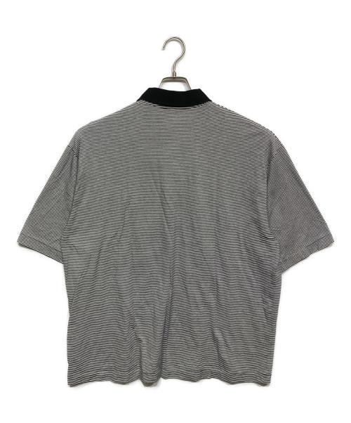 SOPH.（ソフ）SOPH. (ソフ) ALBINI ORGANIC BORDER POLO ホワイト×ブラック サイズ:Lの古着・服飾アイテム