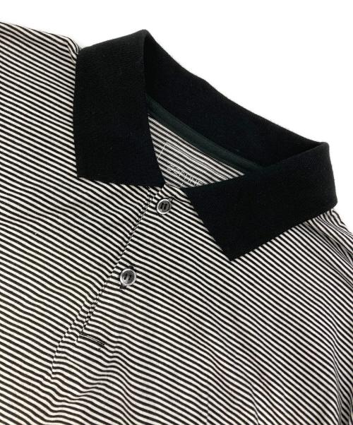 SOPH.（ソフ）SOPH. (ソフ) ALBINI ORGANIC BORDER POLO ホワイト×ブラック サイズ:Lの古着・服飾アイテム
