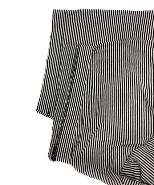 SOPH.（ソフ）SOPH. (ソフ) ALBINI ORGANIC BORDER POLO ホワイト×ブラック サイズ:Lの古着・服飾アイテム