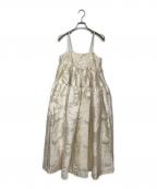 ackaエーシーケーエー）の古着「jacquard volume camisole dress」｜アイボリー