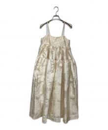 acka（エーシーケーエー）の古着「jacquard volume camisole dress」｜アイボリー