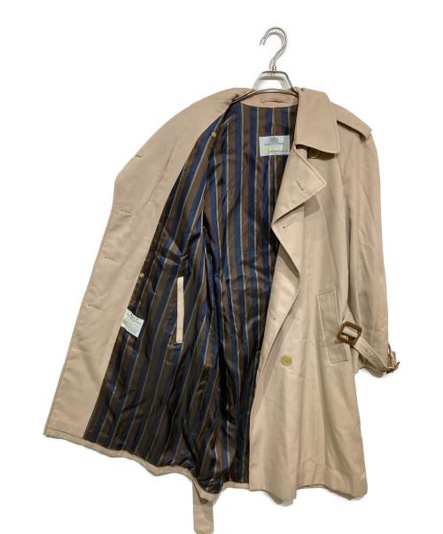 Aquascutum（アクアスキュータム）Aquascutum (アクアスキュータム) 裏ストライプトレンチコート ベージュ サイズ:記載なしの古着・服飾アイテム