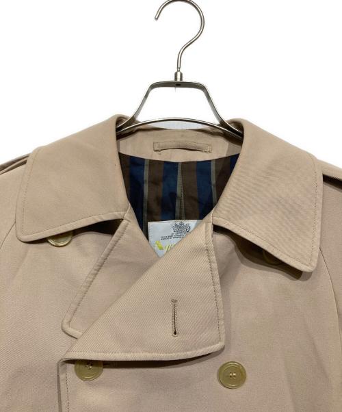 Aquascutum（アクアスキュータム）Aquascutum (アクアスキュータム) 裏ストライプトレンチコート ベージュ サイズ:記載なしの古着・服飾アイテム